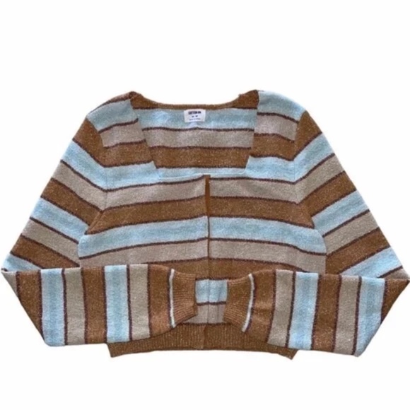 Cotton On Women's Cropped Set Up Stripe Cardigan Sweater - Picture 3 of 9